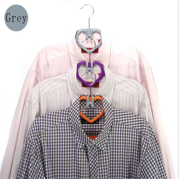 20 kappaletta vaatekoukun liitinlenkkejä, Huggable Style -henkarit Cascading Clothes Hangers Hooks (Harmaa)