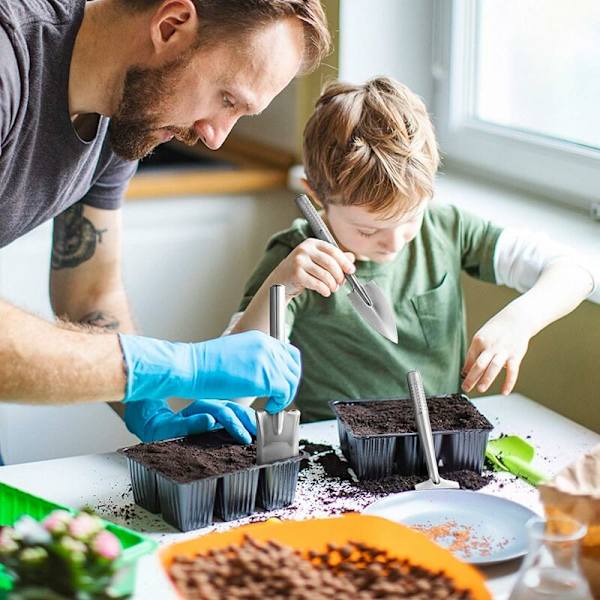 3-osainen puutarhatyökalusarja, ruostumattomasta teräksestä valmistetut puutarhatyökalut, minipuutarhatyökalut aikuisille lapsille