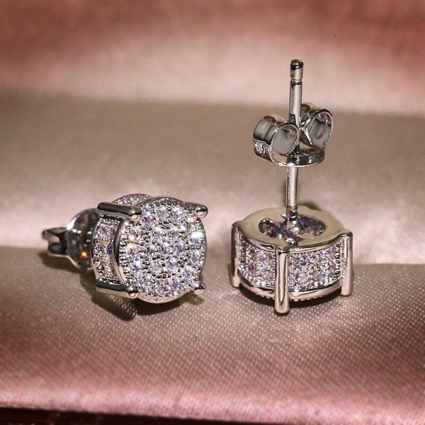 Kvinde Bryllup Ørestikker Smykker Syntetisk Diamant Øreringe L