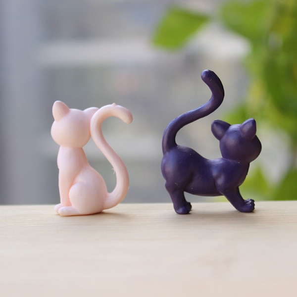 20 stk Mini Katter Miniatyr Mikro Søte Hage Miniatyrer Håndverk Messe