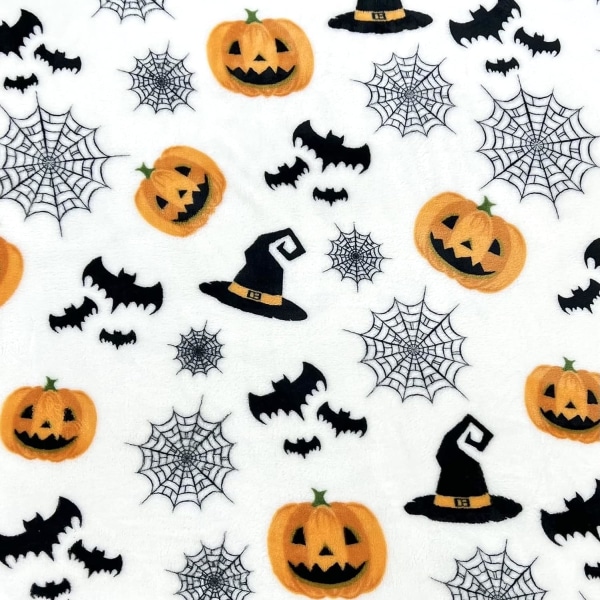 Spöklik Halloweenfilt: Spider Web Witch Hat Black Bat and Deco