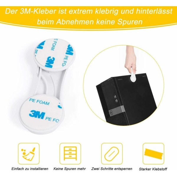 12 st barnsäkerhetsspärrar, barnsäkerhetsspärrar, multifunktionell D