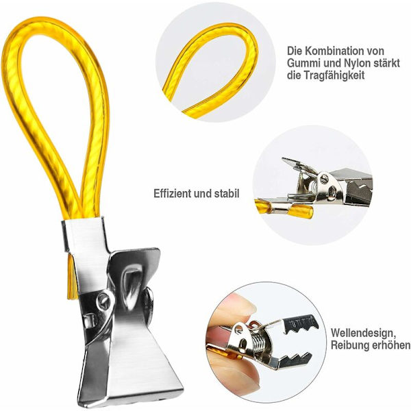 15 st handdukskrokar, kökshanddukshållare, handduksklämma, handdukskrok, metallhandduksklämma, handduksklämma kökshandduksband (5 färger)