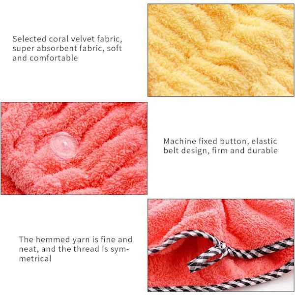 5-pack mikrofiberhårhanddukar, snabbtorkande hårturban