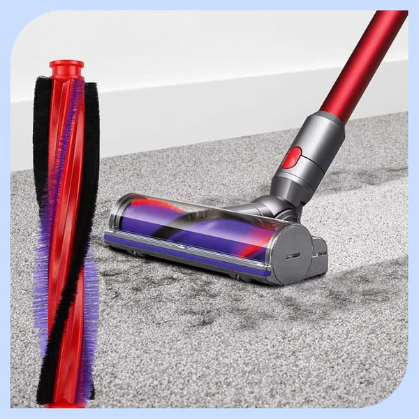 V6 børste til Dyson V6 Slim DC59 DC62 SV03, børsterulle tilbehør, til Dyson udskiftningsbørste (18,5 cm)