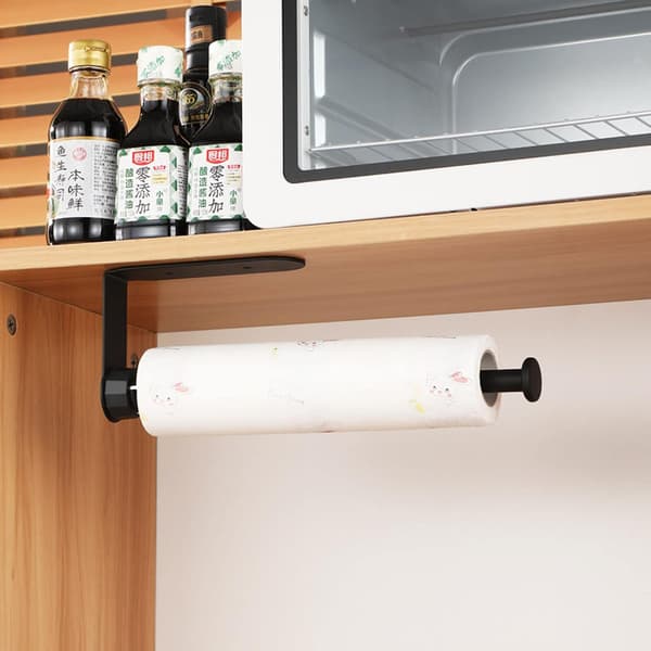 Mat Sort Toiletpapirrulleholder Vægmontering Papirhåndklædeholder