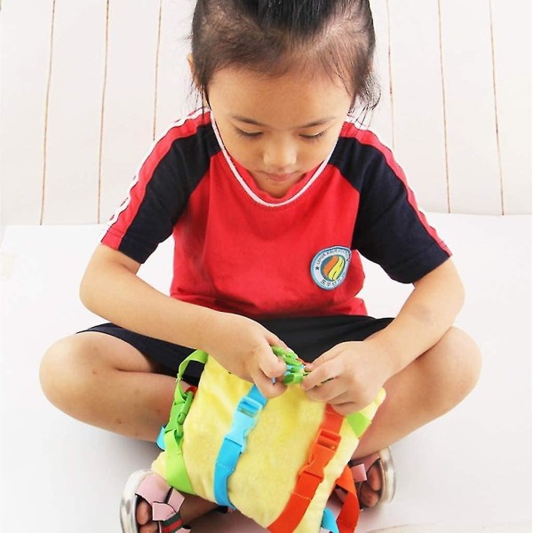 Spänne kuddleksaker för småbarn, sensorisk aktivitetsinlärning Fine M