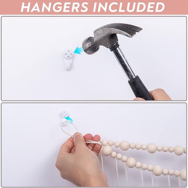 Veggdekor med månefaser - Boho-perler veggdekor