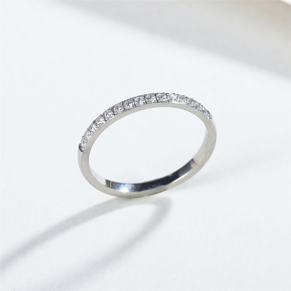 Dazzlingrock Collection Rund Hvit Diamant Stablebar Ring for Kvinner (0.