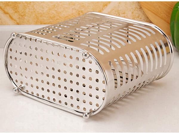 Rustfrit Stål Spisepindeholder Bestikholder Tørrestativ Bestik Tør