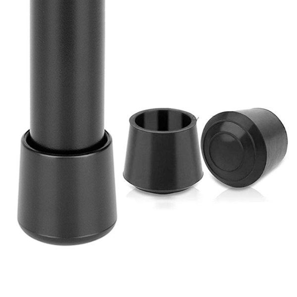 Quantity: 16 Rubber Tips - for Table Legs, Chairs, Furniture - (25mm, Black)