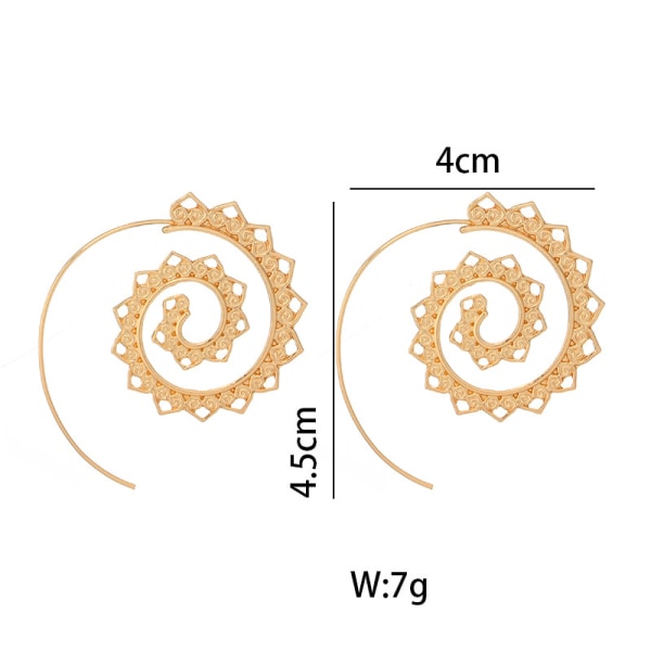 Smykker  Ovale Spiral Hoop Øredobber