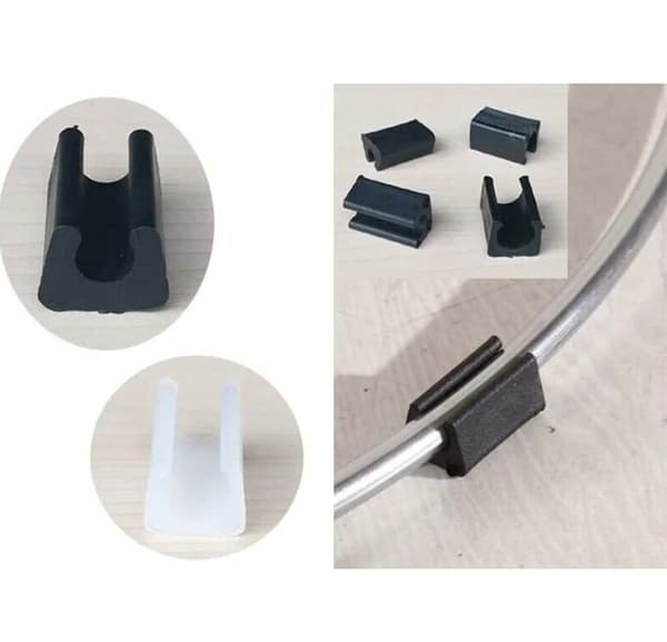 20 st Stolsbensskydd Runda Rör Ändstycke 14mm Bordsben Fåtölj Möbel Skydd U Form Plast Vit Diameter
