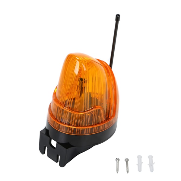 220V Universell Automatisk Grindblinkare med 433.92Mhz Antenn LED Blinkande Ljus AC/DC 12V - 265V Bred Spänning, Vattentät med Installationsfäste