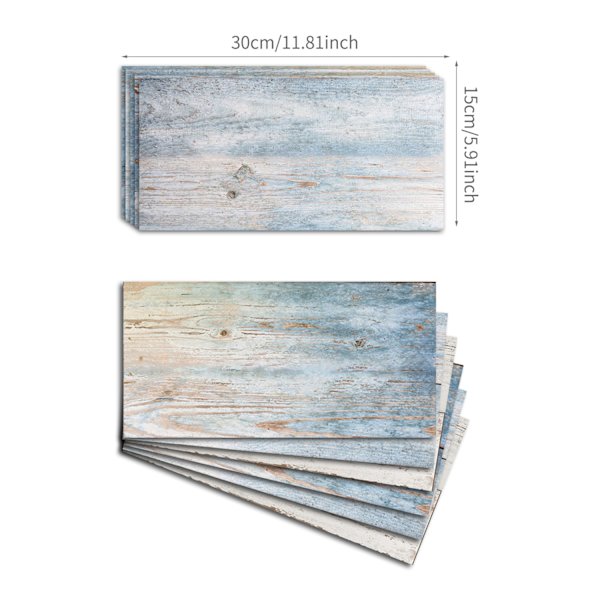 12-pack tjocka tegeldekaler 30 x 15 cm / 11,8 x 7,87 \"