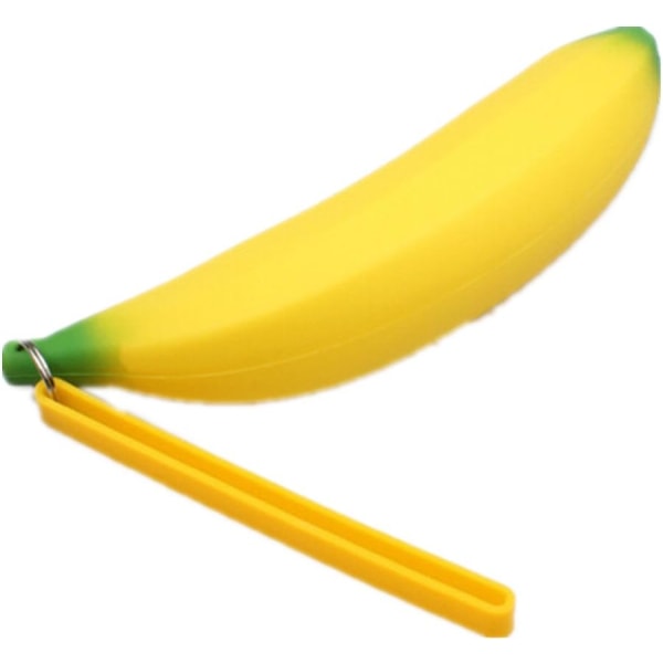 3 stk. Simulert banan pennal nøkkelring tredimensjonal glidelås