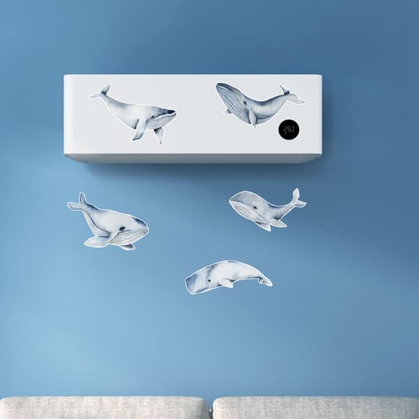 En uppsättning Whale Wall Stickers Väggdekaler Väggdekor för sovrum