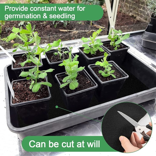 Hår Måtte Automatisk Plante Vanding Måtte Væge Måtte Ferie Plante Vanding Måtte System til Hydroponisk Drivhus Og Indendørs Potteplanter, 1.2*1m