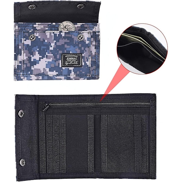 Herre Camo Trykt Bifold Lommebok Tenåringer Gutter Lommebøker For Barn