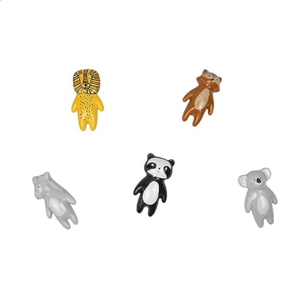 Keramiska krokar (Set om 5),Klädkrokar, Väggkrokar, Dekorativa krokar, Klädhängare för