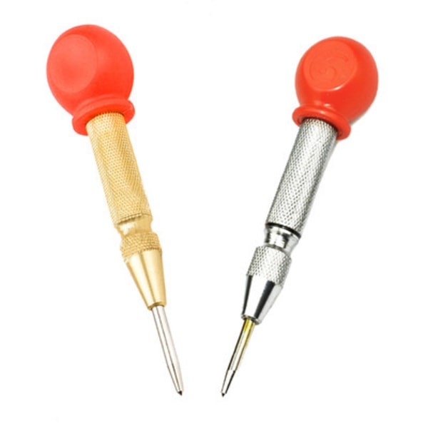 2 Pack 5" Self Centering Punches Brass Spring Loaded Hand Tool wi