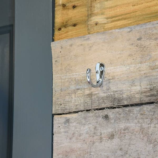 10 stk. Robe Hook, Poleret Krom, Møbel Hardware Garderobe Coa