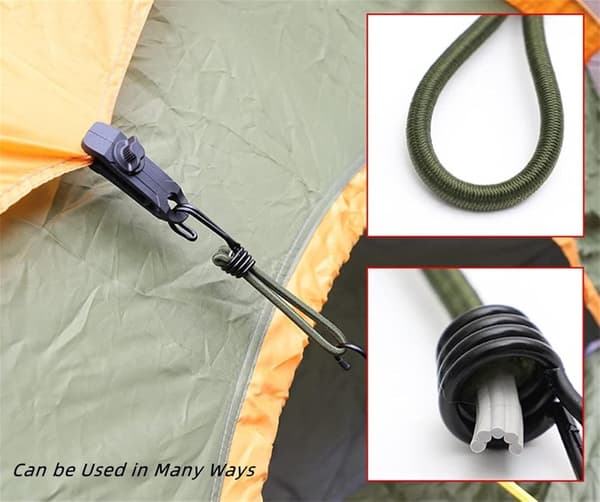 Elastiske reb med kroge, elastisk reb, mini elastisk reb, 8 stk.