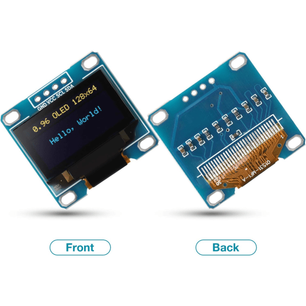 5 stycken 0,96 tum OLED-modul 12864 128x64 Självlysande displaykort Se