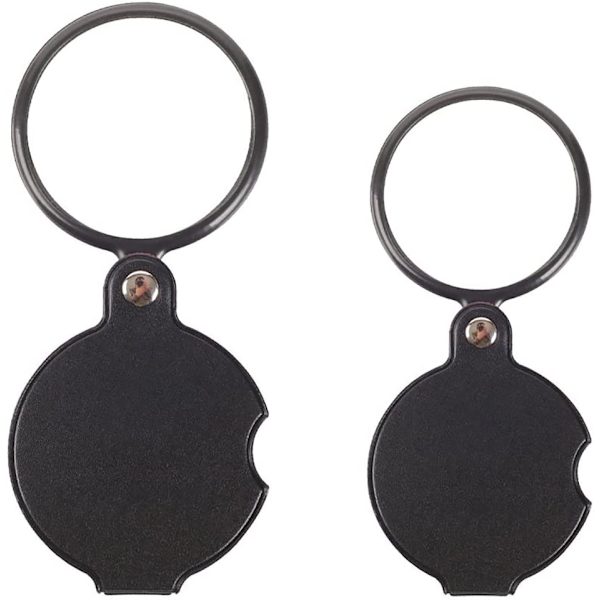 2 sarjaa minilukulaseja 10x taskukokoinen suurennuslasi taittuva jalokivi suurennus nahkakotelolla Suurennus 60mm/70mm Mini kolikoille Tarkastusmerkit ja matkat