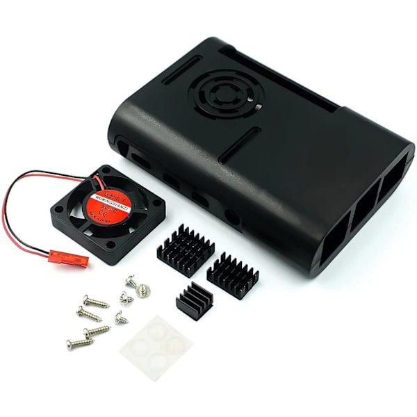 Raspberry Pi 4-fodral, Raspberry Pi-fodral med kylfläkt, Raspberr