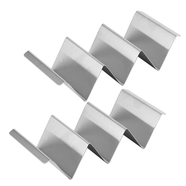 Tacoställ i Rostfritt Stål för Hemkök, Restaurang, 2-pack