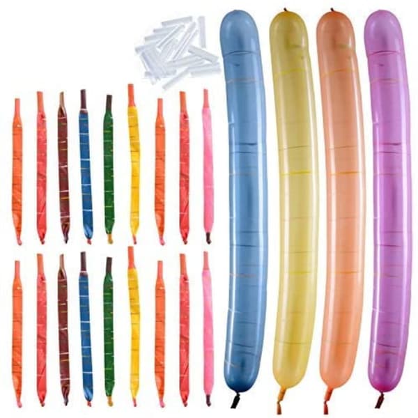 100 st raketballonger Plus  - Party Pack, inget behov av påfyllning