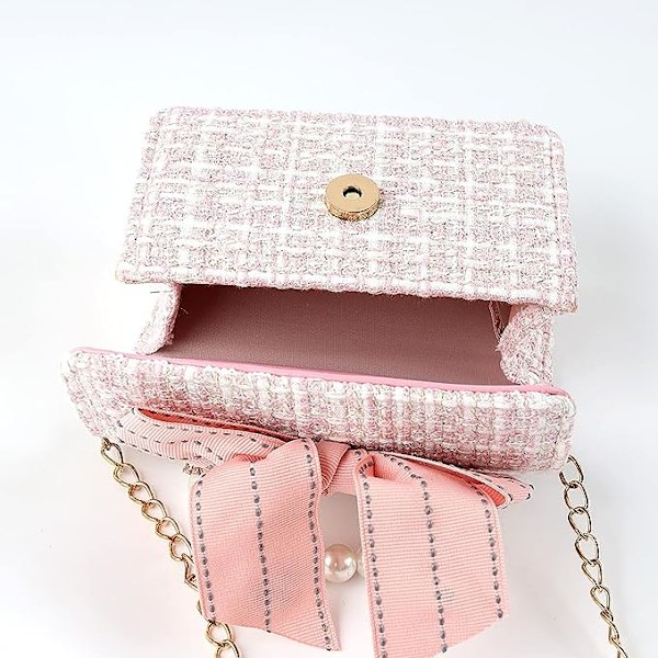 Mini Bowknot håndtaske til små piger med kæde til alt