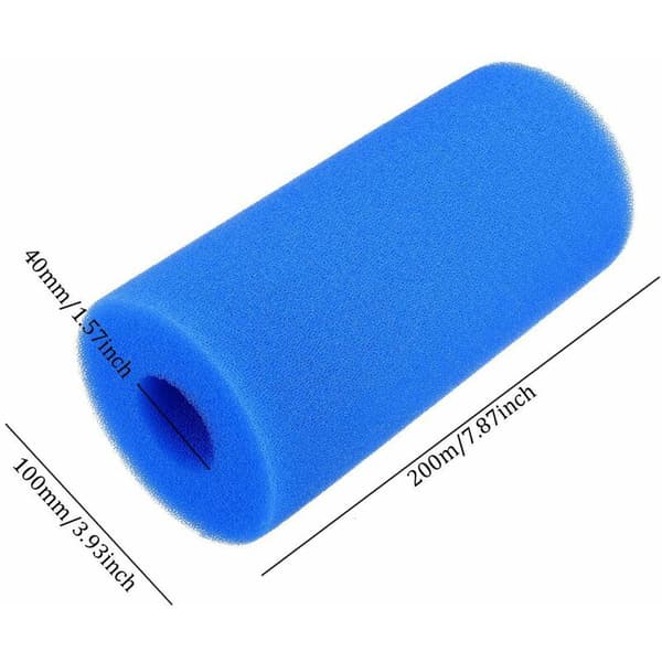 3 genanvendelige og vaskbare skumpoolfiltre til spa, 200X100X40MM