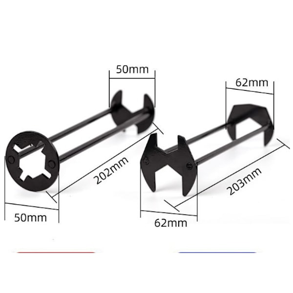 2 kpl Hanaväärintäväline Monitoiminen Hanaväärintäväline Pesualtaan Korjaukseen Kylpyhuoneeseen Keittiöön (Musta, 20,2 * 5 cm)