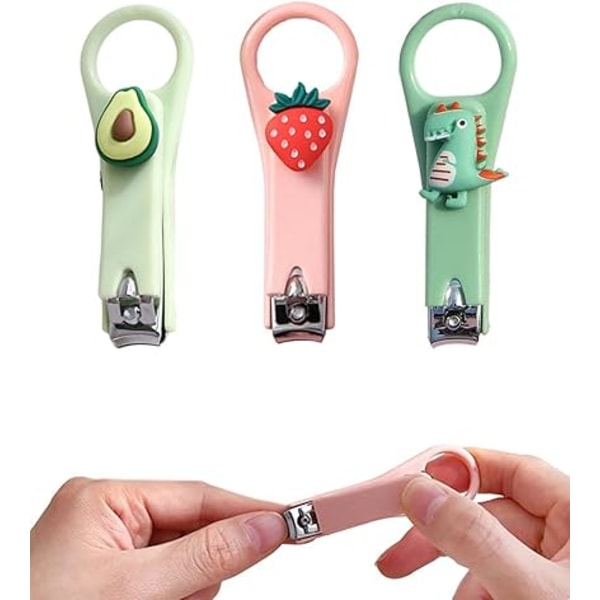 Nagelklippare, 3 st Mini Cartoon Nagelklippare för Barn, Rostfritt Stål Nagelklippare, Säker Design, Lämplig för Pojkar Flickor Damer