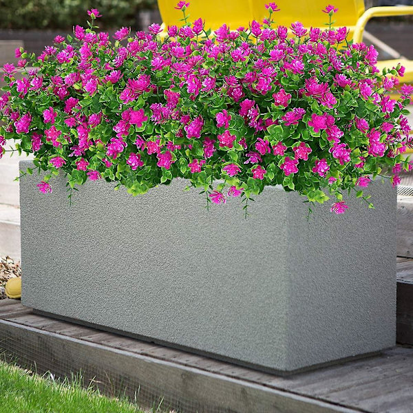 Konstgjorda utomhusblommor, falska järndekorationer