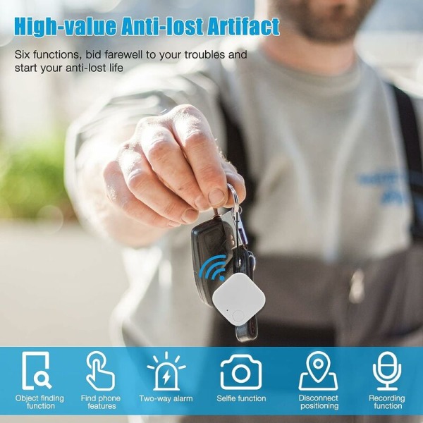 Key Finder, 4 delar Key Finder Anti-Lost Tracker Bluetooth med