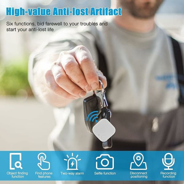 Nøglefinder, 4 stk. Nøglefinder Anti-tabt Tracker Bluetooth med