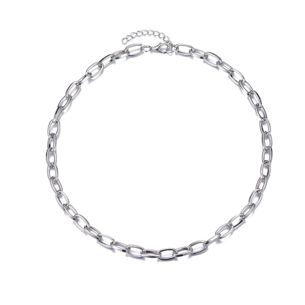 Kvinde enkel metal kæde halskæde,45+7cm