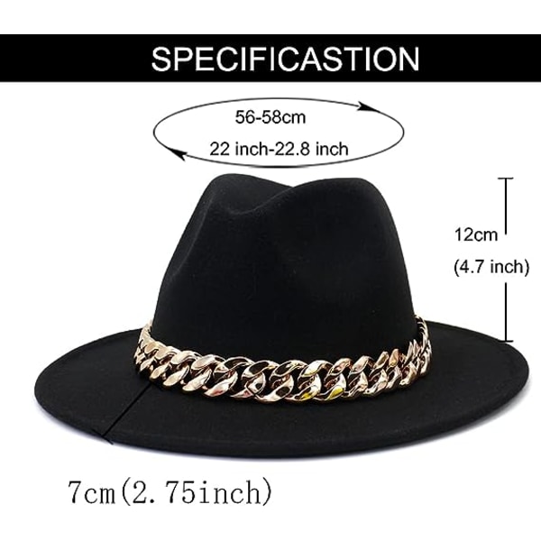 Fedora Hats for Women Wide Brim Fashionable Women's Fedoras Dress