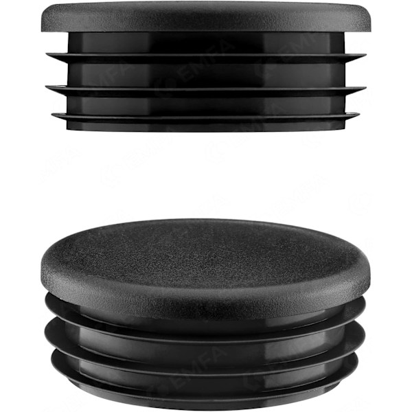 Runde Rørpropper 40mm Sort 4stk Runde Rørpropper Rør Endekappe 4cm