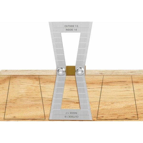Dovetail Marker, Hand Cut Wood Joints Gauge Dovetail Guide Tool, Dovetail Template Storlek 1:5-1:6 Och 1:7-1:8 För Träbearbetning - Silver