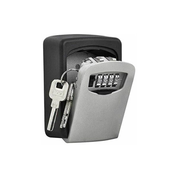 Nøkkelboks med høy sikkerhet 4-sifret veggmontert nøkkelsafeboks Høy sikring