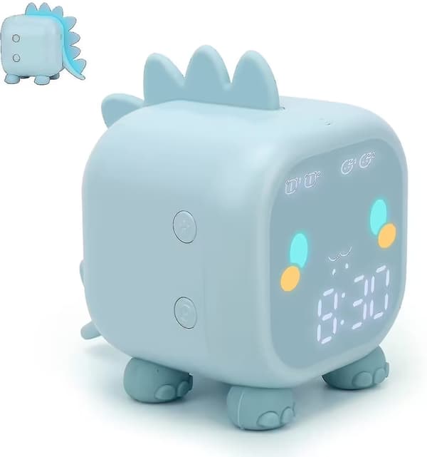 Barnklocka Dinosaurie Sängklocka Digital Väckarklocka Med