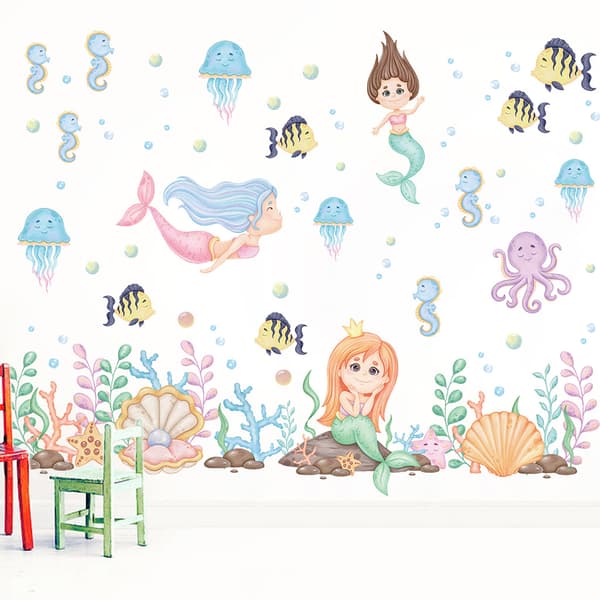 Mermaids-seinäkoristetarra