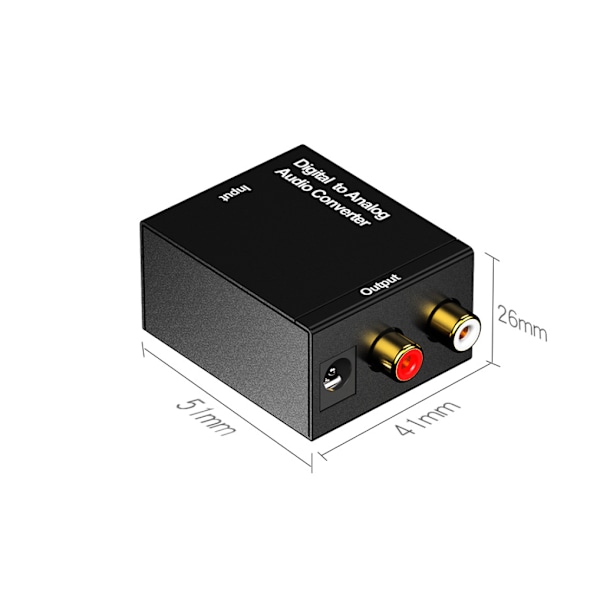 Digital till analog ljud koaxialomvandlare fiberoptik till analog s