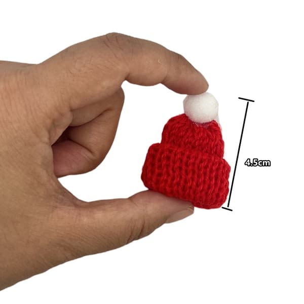 20 st Mini Stickade Tomteluvor, Mini Julhalsduk, Mini Julhatt, DIY Julhatt för Docktillbehör, Vinflaskor, Jul