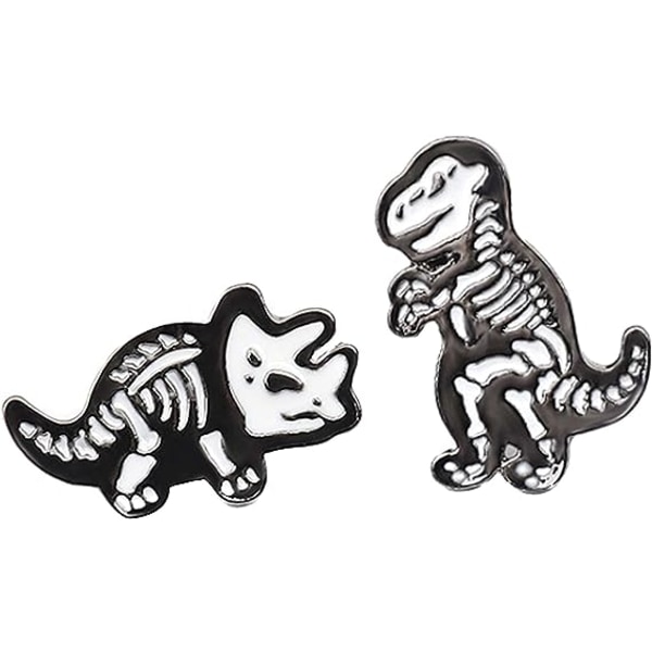 Söt emalj Pin Set Cartoon Dinosaur Brosch Pins Animal Patter Lapel Pins Access