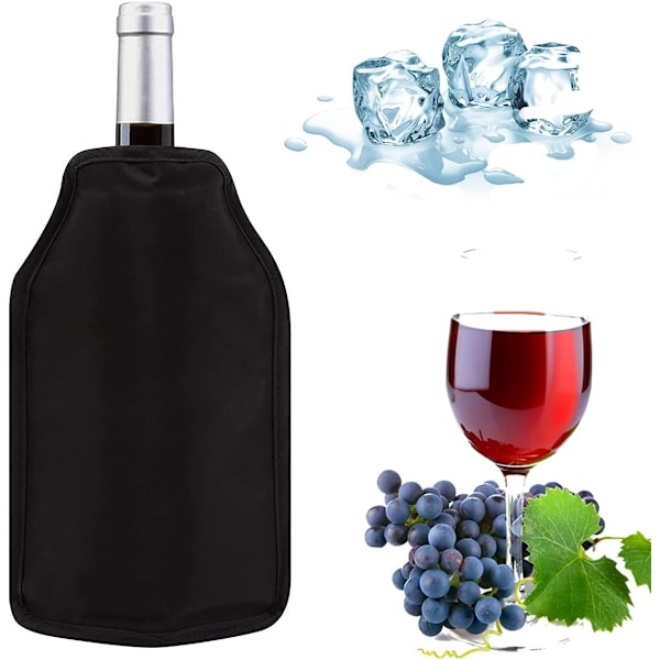 Flaskkylväska, 23,5*15,5cm Vinflaskkylväska, Vattentät Tygflaskkylväska med Kylgel, Vinflaskkylväska Används för Vin, Champagne, Öl